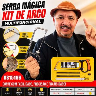 CONJUNTO DE ARCO DE SERRA 7 POLEGADAS LÂMINA DE METAL CABO DE PLÁSTICO ERGO