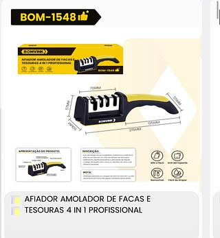 AFIADOR AMOLADOR DE FACAS E TESOURAS 4 EM 1