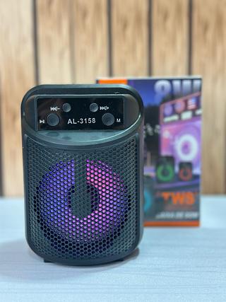 CAIXA DE SOM COM LED AL 3158
