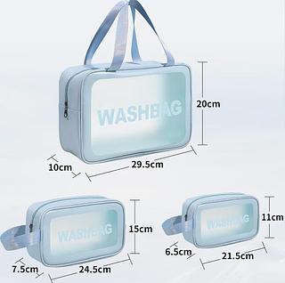 KIT 3 NECESSAIRE ORGANIZADOR MALA VIAGEM IMPERMEÁVEL