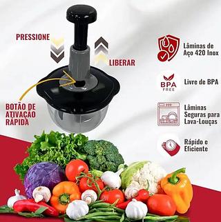 PROCESSADOR MANUAL IDEAL PARA TODOS OS TIPOS DE LEGUMES E VERDURAS 1500 ML