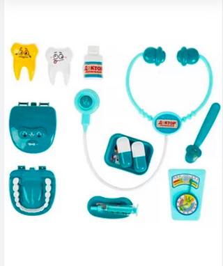 KIT DENTISTA INFANTIL DE PLASTICO SORTIDO .MASCULINO E FEMININO