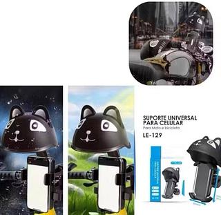 SUPORTE DE CELULAR PARA MOTO COM DESIGN GATINHO 🐱🏍