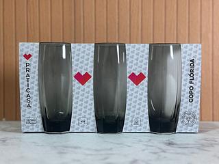 KIT DE COPOS FLORIDA COM 3 PÇC 365ML