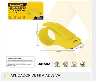 APLICADOR DE FITA ADESIVA 48MM PROFISSIONAL CORTE RÁPIDO