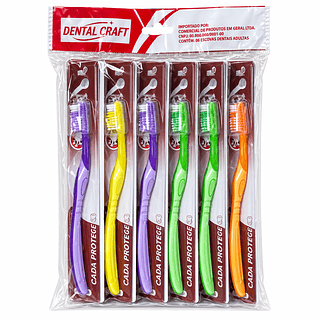 CARTELA COM 12 UNI DE ESCOVA DE DENTE