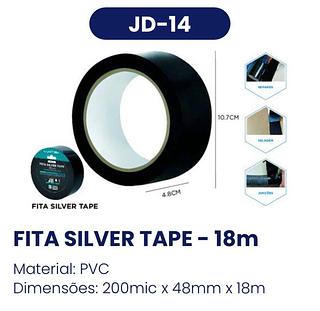FITA ADESIVA MULTIUSO SILVER TAPE- 18M PRETA
