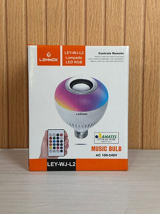LAMPADA DE LED COM SOM RGB