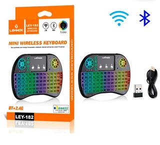 MINI TECLADO BLUETOOTH +2.4 GHZ SEM DIO RGB LEHMOX