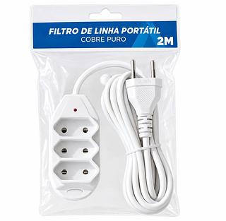 FILTRO DE LINHA PORTÁTIL COBRE PURO 2 METROS