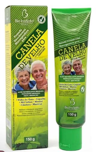 POMADA MASSAGEADORA CANELA DE VELHO USO DIÁRIO FÁCIL ABSORÇÃ