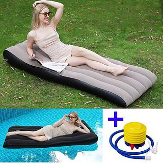 COLCHÃO INFLÁVEL DE SOLTEIRO IDEAL PARA USO EM PISCINA OU ÁREAS DE LAZER