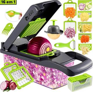 CORTADOR RALADOR FATIADOR LEGUMES PROFISSIONAL MULTI 16 EM 1