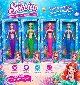 BONECA SEREIA CAIXINHA 4 CORES