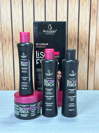 KIT CAPILAR PROFISSIONAL LISO COM FORÇA