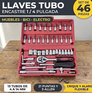 CONJUNTO DE 46 PEÇAS DE TUBOS EM CAIXA VERMELHA