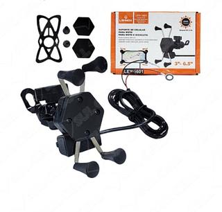 SUPORTE DE CELULARPARA MOTO /BICICLETA COM CORREGADOR USB