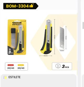 ESTILETE COM LAMINAS