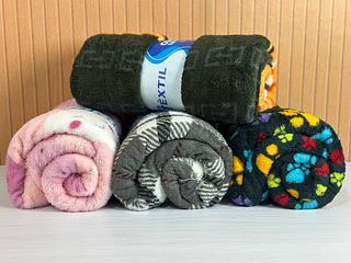 MANTA 100% POLIESTER 1,80X2,00 M VARIAÇAO EM ESTAMPAS