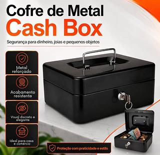 COFRE DE METALPARA DINHEIRO, JOIAS SEGURANÇA CASH BOX