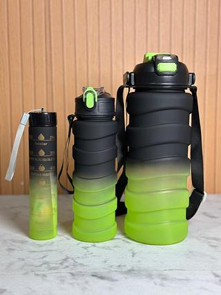 KIT DE GARRAFAS COM 3 PÇS VARIAÇAO DE CORES