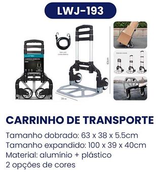 CARRINHO DE MÃO PARA CARGA DOBRÁVEL PLATAFORMA ATÉ 75 KG