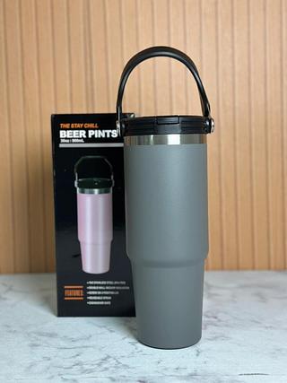 COPO TERMICO LISO COM ALÇA VARIAÇAO DE CORES 900 ML