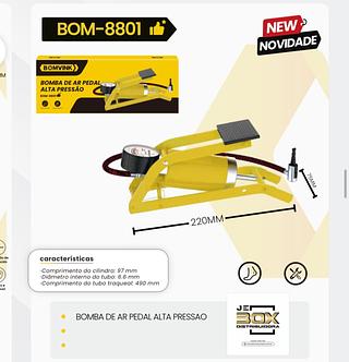 BOMBA DE AR PENDAL ALTA PRESSAO